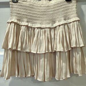 Cream Tiered Women's Skirt